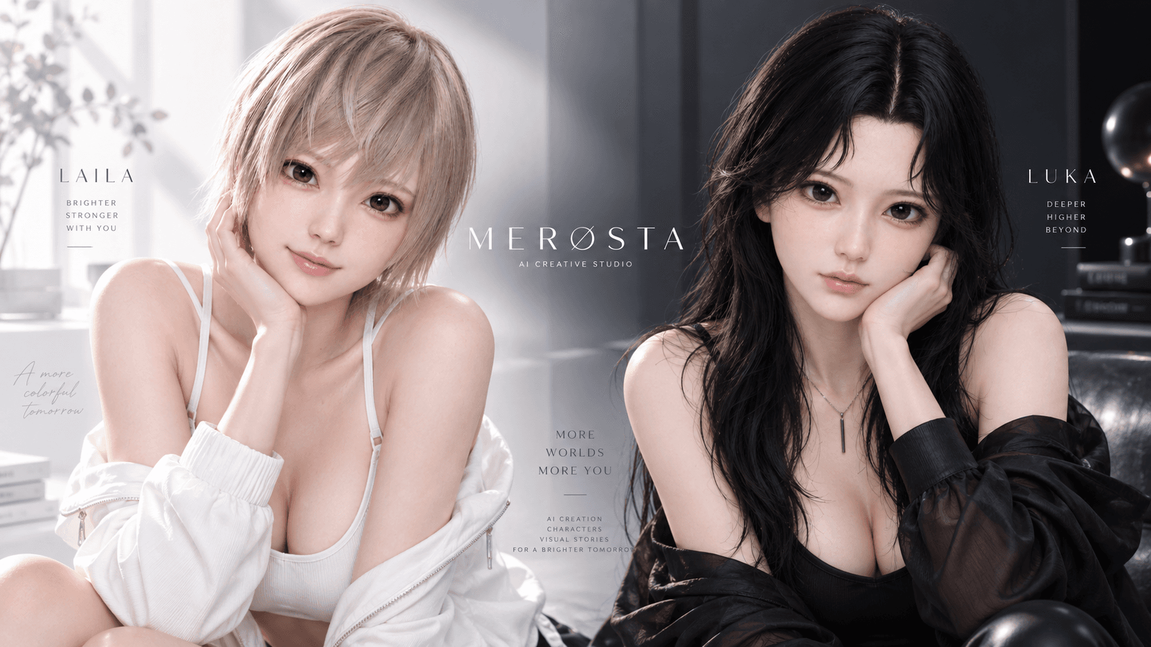 LAILAとRUKA、2人のMEROSTAモデル